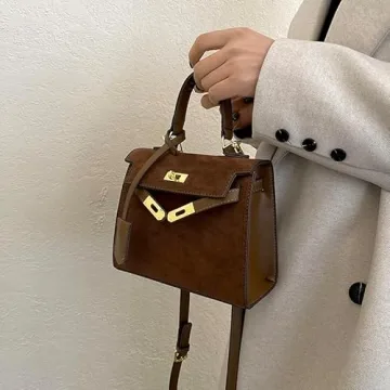 Chic PU Leather Top Handle Satchel for Women Handbags