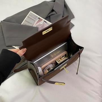 Chic PU Leather Top Handle Satchel for Women Handbags