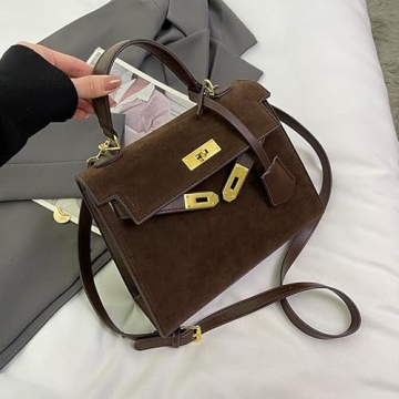 Chic PU Leather Top Handle Satchel for Women Handbags