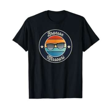 Branson Missouri Vacation Souvenir T-Shirt with Retro Graphic