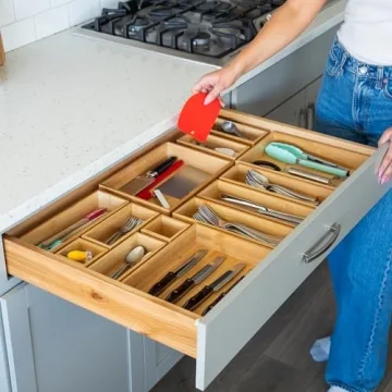 Grow Forward Bamboo Drawer Organizer Set - Eco-Friendly Storage