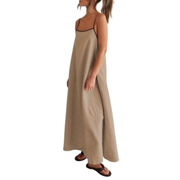 Senllen Summer Maxi Dress with Pockets for Women