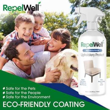 Eco-Friendly Upholstery Protect Stain & Water Repellent Spray 24oz – Non-Toxic, Pet-Safe Formula f...