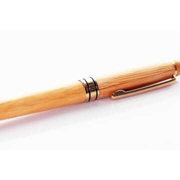 Dryden Designs Luxury Bamboo Fountain Pen with Ink Refill Converter and Matching Gift Case - Smooth & Elegant, Gift Set for Calligraphy Writing, Signature, Journal, Artist and Professionals