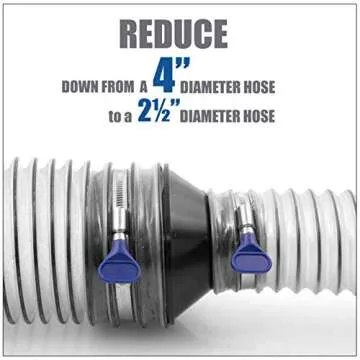 FultonReducer 4 to 2.5 Inch Hose Connector for Dust Collection