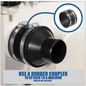 FultonReducer 4 to 2.5 Inch Hose Connector for Dust Collection