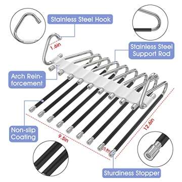 Upgrade 9 Layers Pants Hangers Space Saver for Closet