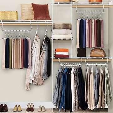 Upgrade 9 Layers Pants Hangers Space Saver for Closet