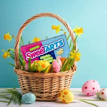 SweeTARTS Chicks, Ducks & Bunnies, Springtime Easter Candy, 4.5 oz Theater Box