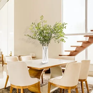 Melorca&Guilla Artificial Plants,2PCS 43.3" Green Nandina Faux Branches for Vase,Artificial Plants for Shop Garden Office Home Décor