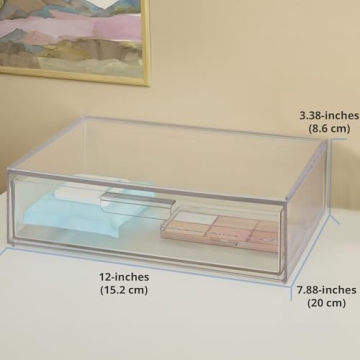 STORi Audrey Stackable Clear Organizer Drawer for All Spaces