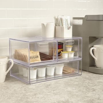 STORi Audrey Stackable Clear Organizer Drawer for All Spaces