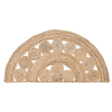 VHC Celeste Tan Half Circle Jute Rug for Stylish Decor