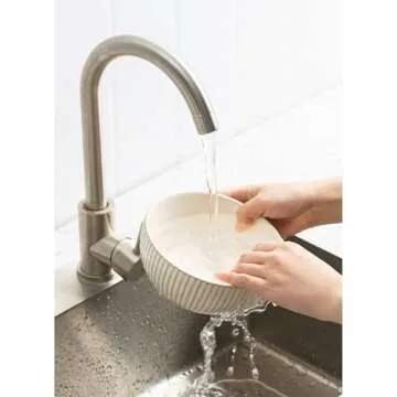 MIKIGEY Ceramic Soup Bowls 30 OZ, Cereal Bowls Set of 4 for Kitchen, Stoneware Bowls with Embossment, Farmhouse Vintage Bowls for Cereal, Soup, Rice, Salad, Fruits, Arctic White