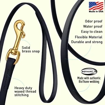 Viper K9 Biothane Working Dog Leash - Waterproof Lead for Tracking, Training and Schutzhund Sports