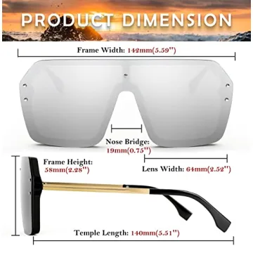 FEISEDY One Piece Sunglasses Stylish Retro Design