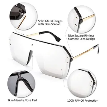 FEISEDY One Piece Sunglasses Stylish Retro Design