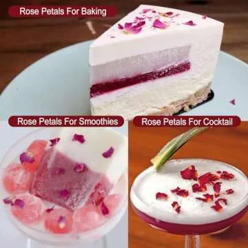 TEARELAE Dried Rose Petals for Tisanes Baking and Crafts