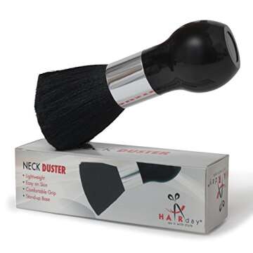 Neck Duster Brush, Removes Hair or Dust in an Instant - Perfect Tool for every Barber or Salon to use after Hair Cutting by Hairday Care Professionals