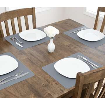 GASARÉ, Placemats Set of 4, Silicone Placemats, Table Mats, Non-Slip, Easy to Clean, Heat Resistant...
