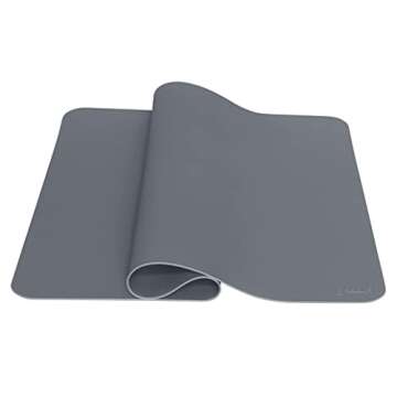 GASARÉ, Placemats Set of 4, Silicone Placemats, Table Mats, Non-Slip, Easy to Clean, Heat Resistant, Flexible, 20% Thicker, 16 x 12 inches x 1.1mm, Gray
