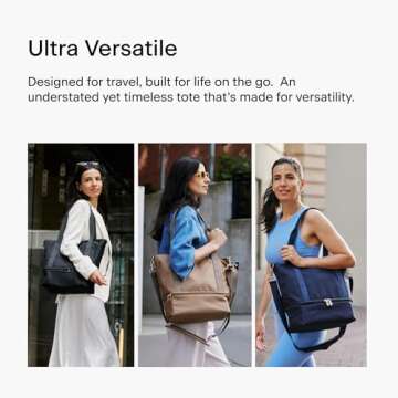 Lo & Sons Catalina Day Tote - Premium Canvas Everyday & Travel Bag with Shoe Compartment, Luggage Sleeve, Padded Strap | Versatile Durable Bag for Women and Men for Weekend, Work, Gym, Overnight