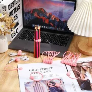 Baderke 20 Pcs Magnetic Cable Ties for Perfect Organization