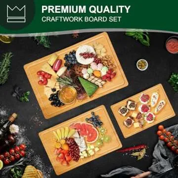 Totally Bamboo Cutting Boards for Kitchen - Eco-Friendly Set