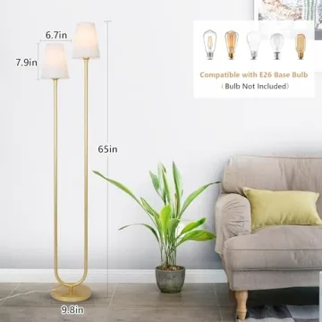 Stylish HMVPL Gold Floor Lamp with Foot Switch for Home
