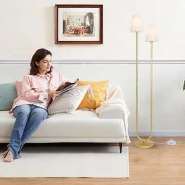 Stylish HMVPL Gold Floor Lamp with Foot Switch for Home