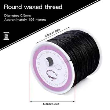 116Yards Waxed Beading Thread for Jewelry Making