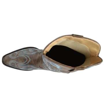 ROPER Womens Riley Embroidery Round Toe Casual Boots Mid Calf Low Heel 1-2" - Brown - Size 8.5 B