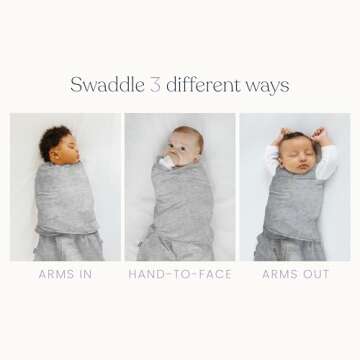 HALO 100% Cotton Sleepsack Swaddle, 3-Way Adjustable Wearable Blanket, TOG 1.5, Floral Vintage Stripe, Newborn, 0-3 Months