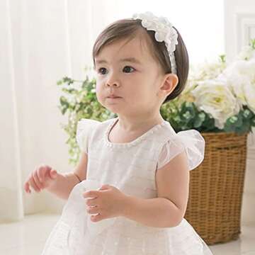 Bethynas Baby Girls Cute Bow-knot Headband Soft Lace Floral Hairbands Newborn Infant Toddlers Kids H...