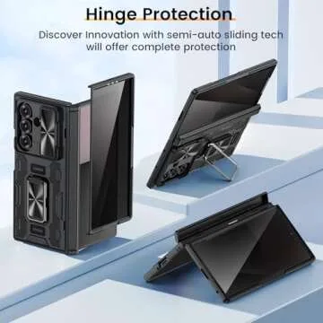 VEGO Z Fold 7 Case with Privacy Screen & Kickstand