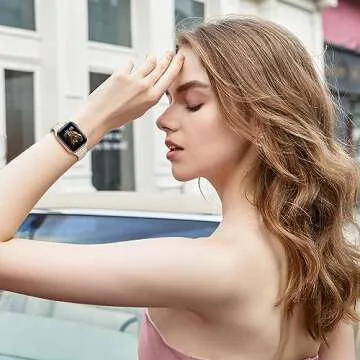 Stylish 4-Pack Leopard Engraved Apple Watch Bands for Women