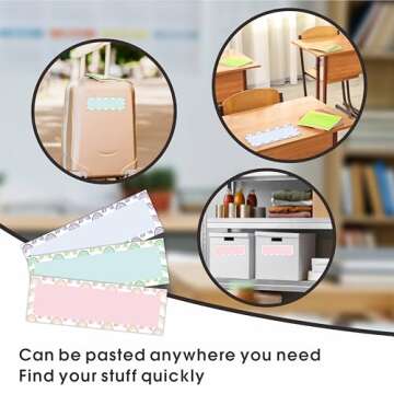 30 Pcs Boho Name Plates Labels,3 Rainbow Theme Self Adhesive Name Stickers for Students Desk, Teacher Tools，Storage Box Labels，Classroom Decorations and Supplies - A5