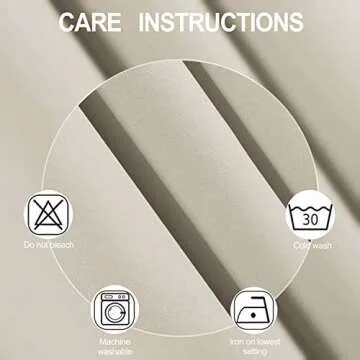 LEMOMO Light Beige Thermal Blackout Curtains/52 x 84 Inch/Set of 2 Panels Room Darkening Curtains