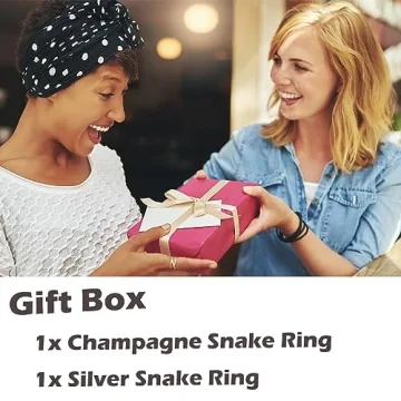 TJOJOYFUL Adjustable Snake Rings Set for Women