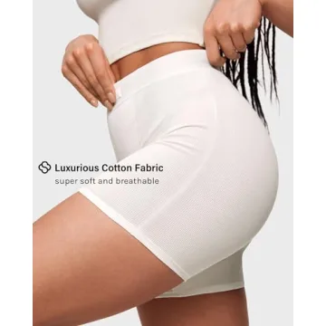 INLYRIC Women's Cotton High Waisted Boxer Briefs Comfort Wear