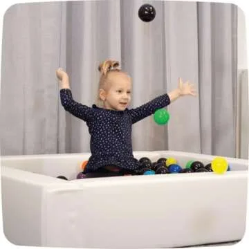 IGLU Soft Play Ball Pool Heaven for Toddlers 1-3 Foam Pit for Baby and Toddler Ball Pit Activities Indoor and Outdoor Large Softzone Kids' Ball pits in White Color