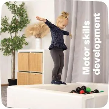 IGLU Soft Play Ball Pool Heaven for Toddlers 1-3 Foam Pit for Baby and Toddler Ball Pit Activities Indoor and Outdoor Large Softzone Kids' Ball pits in White Color