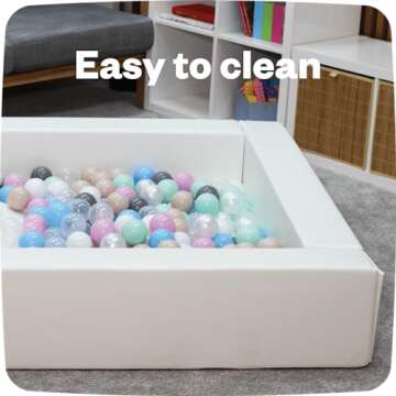 IGLU Soft Play Ball Pool Heaven for Toddlers 1-3 Foam Pit for Baby and Toddler Ball Pit Activities Indoor and Outdoor Large Softzone Kids' Ball pits in White Color