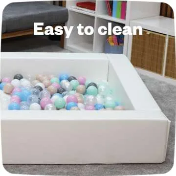 IGLU Soft Play Ball Pool Heaven for Toddlers 1-3 Foam Pit for Baby and Toddler Ball Pit Activities Indoor and Outdoor Large Softzone Kids' Ball pits in White Color