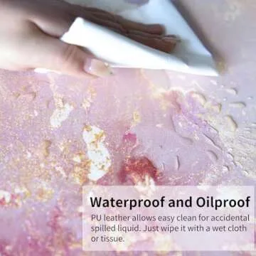 QIYI Large Rose Gold Desk Mat for Girls and Women