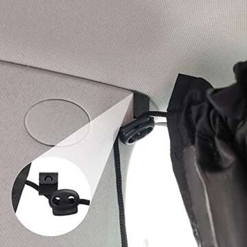 OTOEZ Car Divider Curtain for Privacy Car Curtains Blackout Shades for Camping Sleep Car Sun Shade Windshield Window Covers Car Cabana Road Trip Essential (Divider Curtain + Side Windows Curtain)