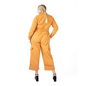 Pantora Women's Nicole Utility Jumpsuit, Orange, Large