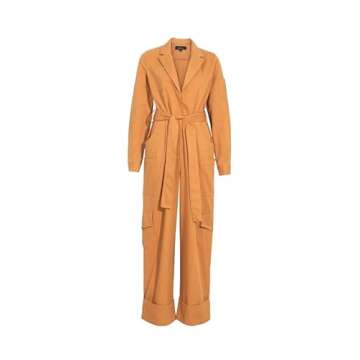 Pantora Women's Nicole Utility Jumpsuit, Orange, Large