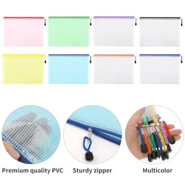 EOOUT 16pcs Mesh Zipper Pouch Set for Organizing