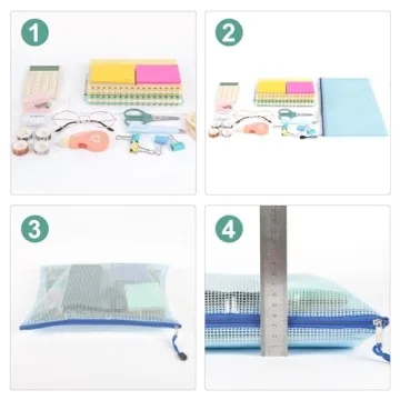 EOOUT 16pcs Mesh Zipper Pouch Set for Organizing